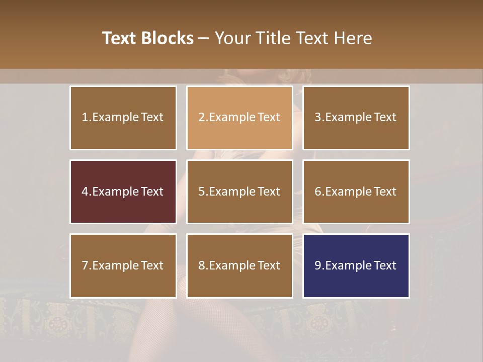 Fascinating Golden Portrait PowerPoint Template