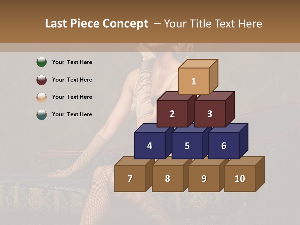 Fascinating Golden Portrait PowerPoint Template