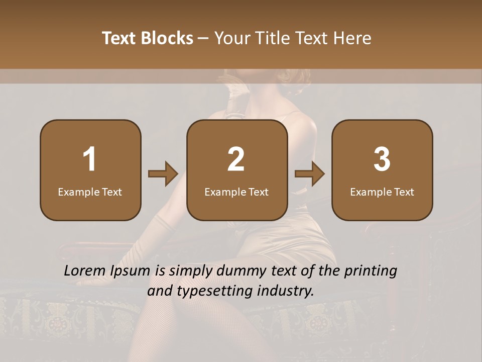 Fascinating Golden Portrait PowerPoint Template