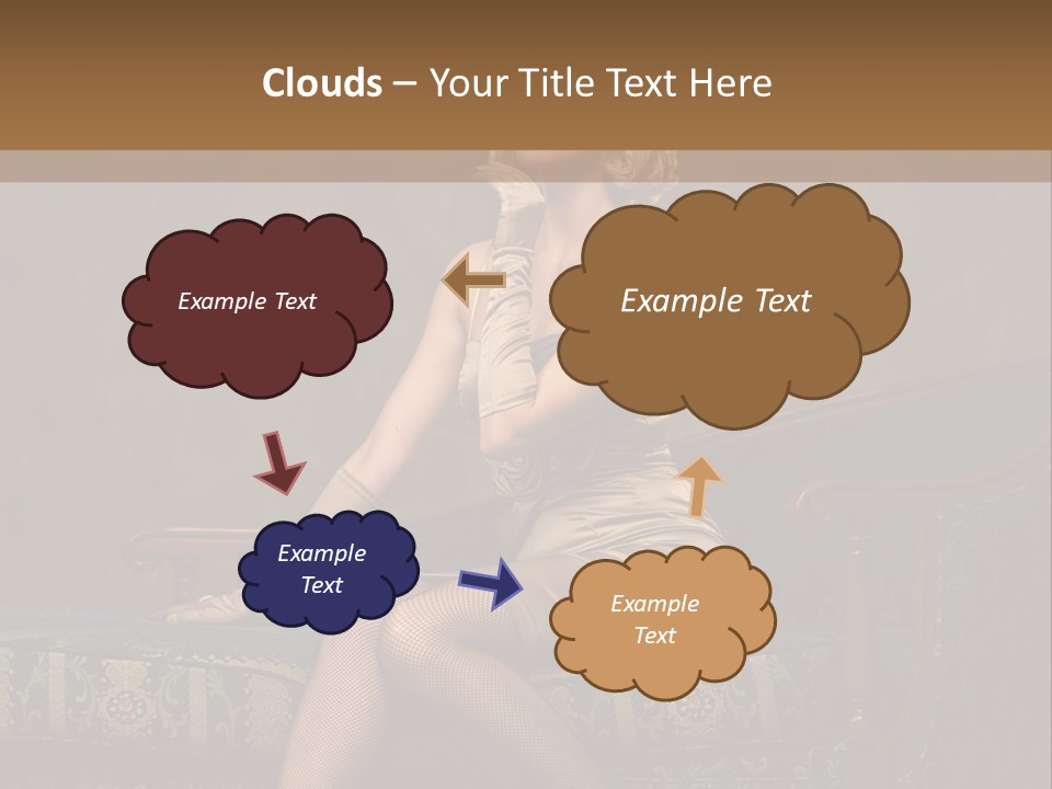 Fascinating Golden Portrait PowerPoint Template