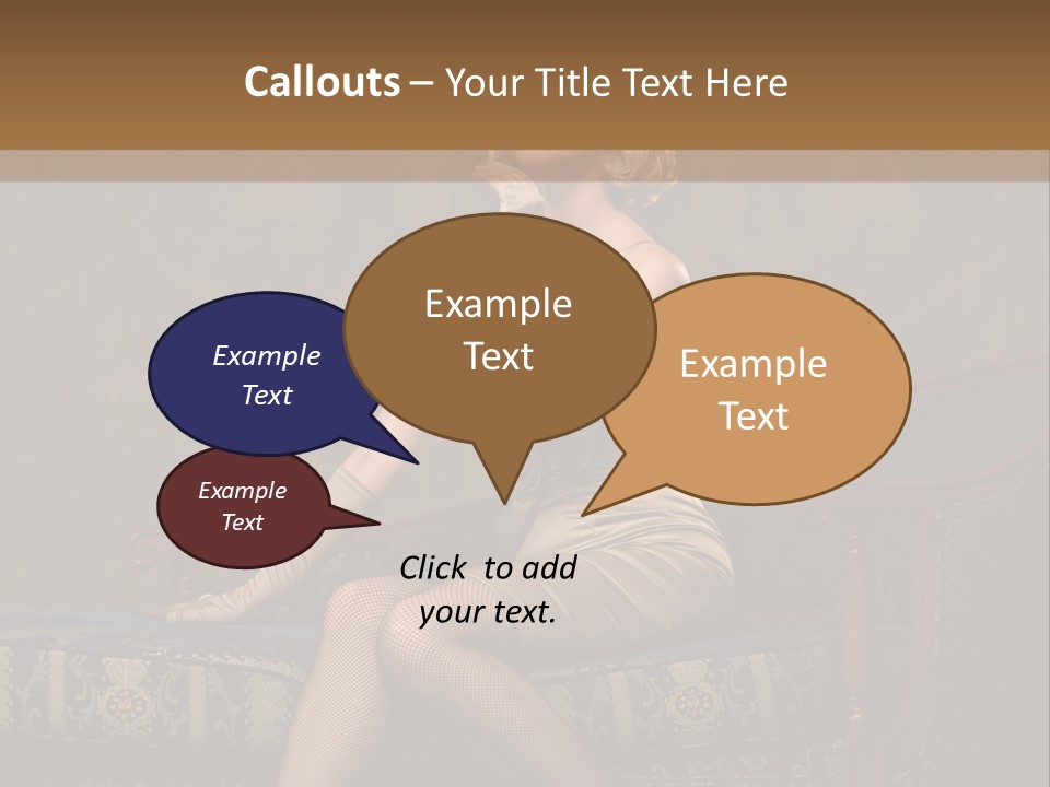 Fascinating Golden Portrait PowerPoint Template