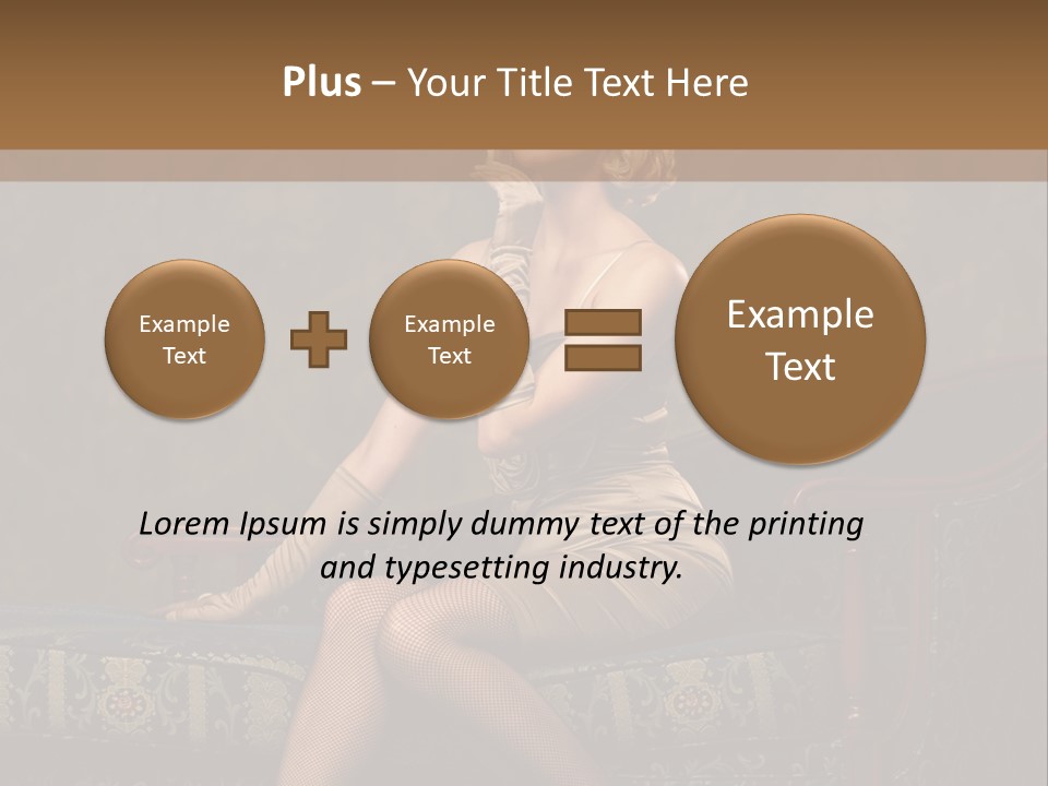 Fascinating Golden Portrait PowerPoint Template