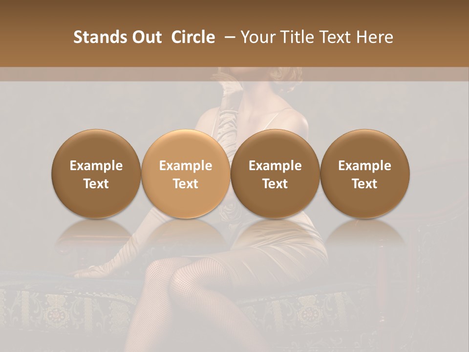Fascinating Golden Portrait PowerPoint Template