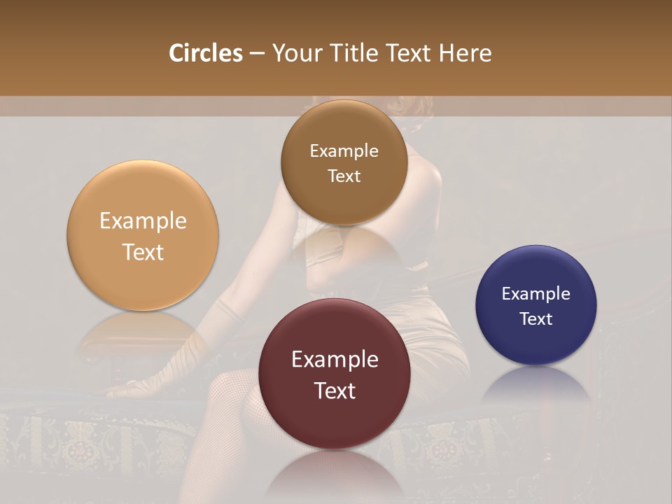 Fascinating Golden Portrait PowerPoint Template