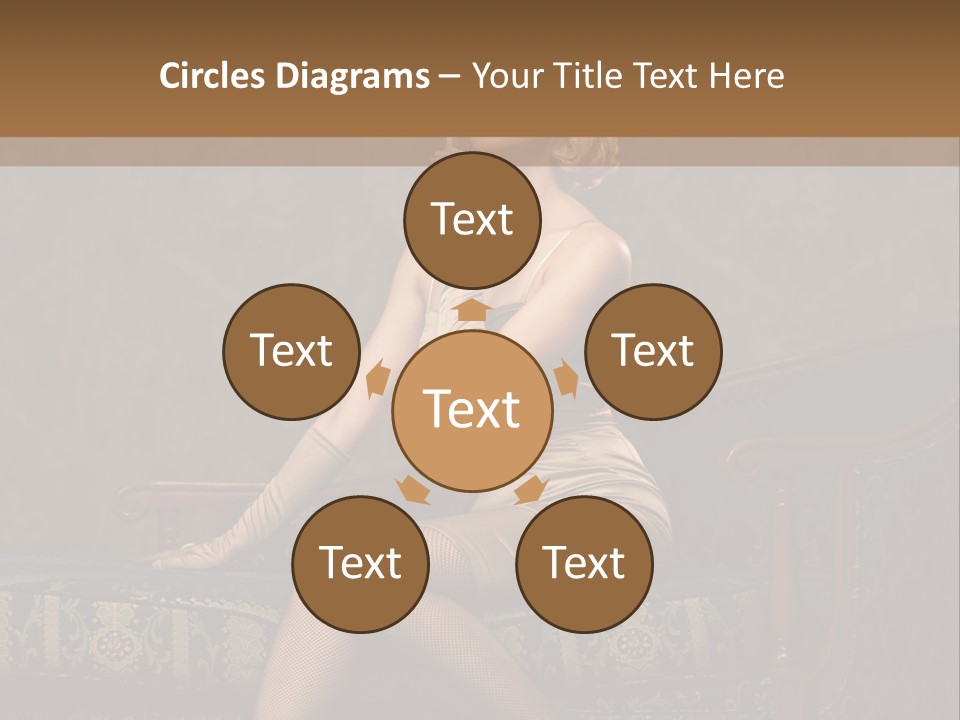 Fascinating Golden Portrait PowerPoint Template