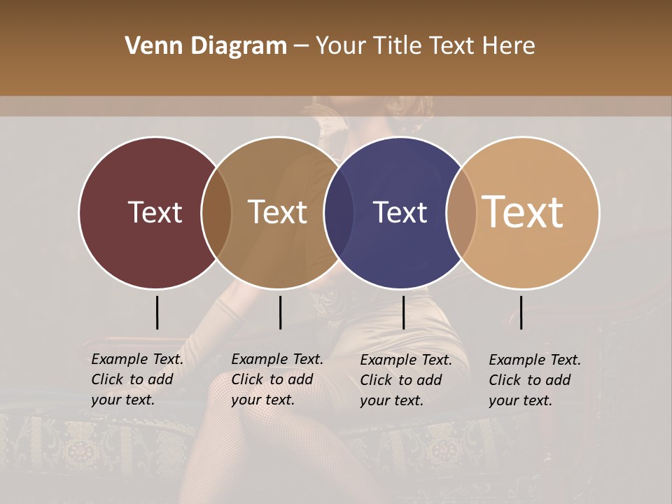 Fascinating Golden Portrait PowerPoint Template