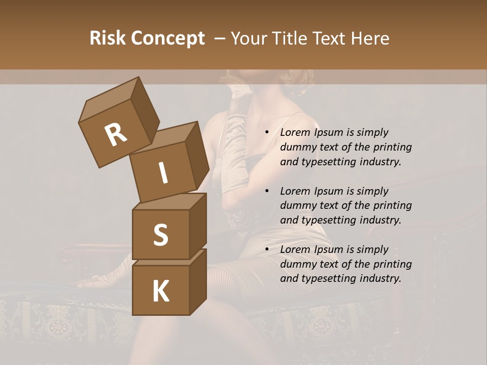 Fascinating Golden Portrait PowerPoint Template