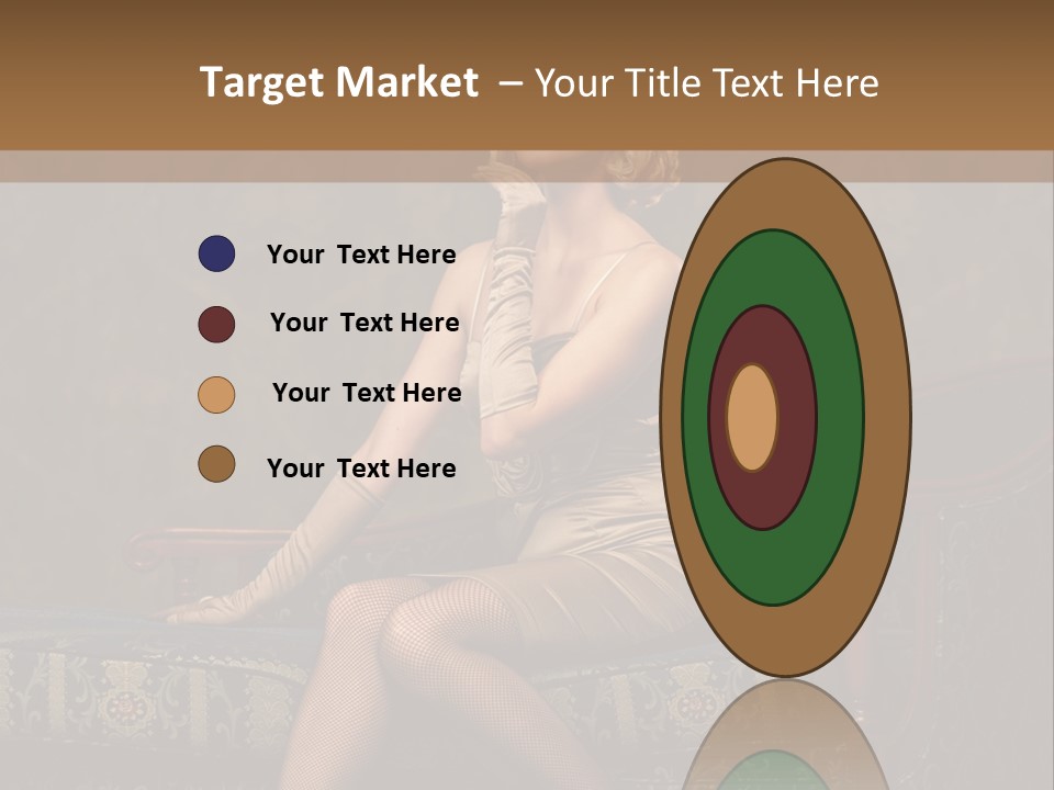 Fascinating Golden Portrait PowerPoint Template