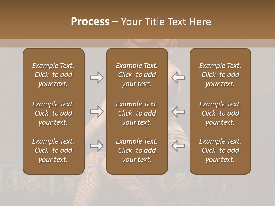 Fascinating Golden Portrait PowerPoint Template