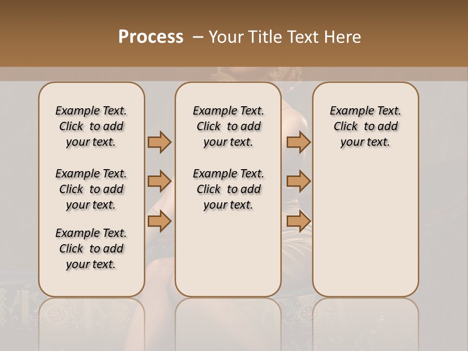 Fascinating Golden Portrait PowerPoint Template