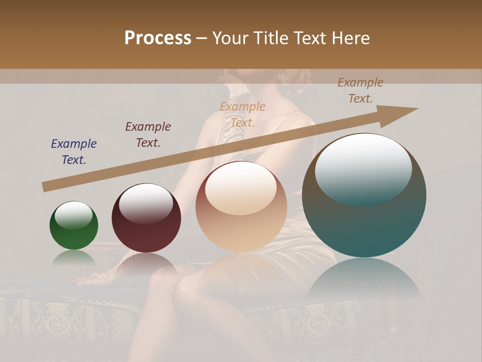 Fascinating Golden Portrait PowerPoint Template