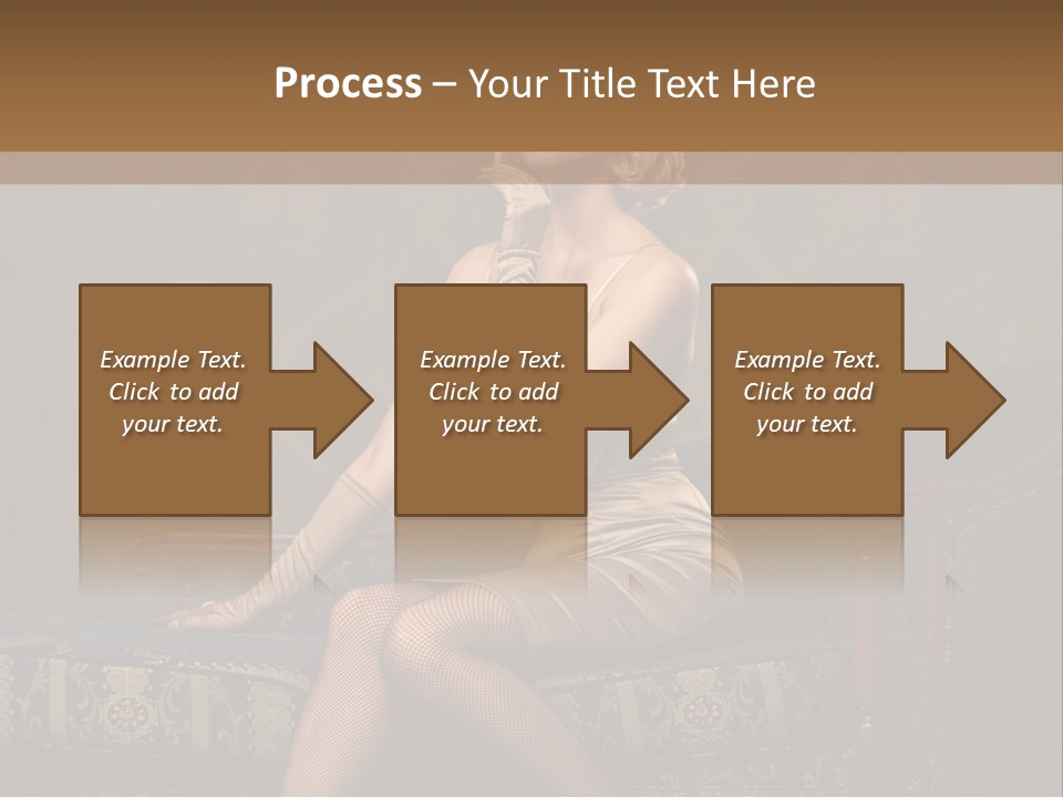 Fascinating Golden Portrait PowerPoint Template