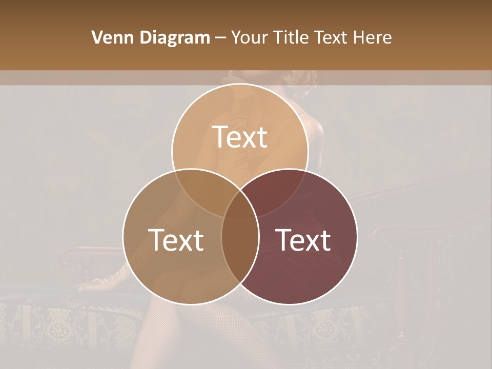 Fascinating Golden Portrait PowerPoint Template