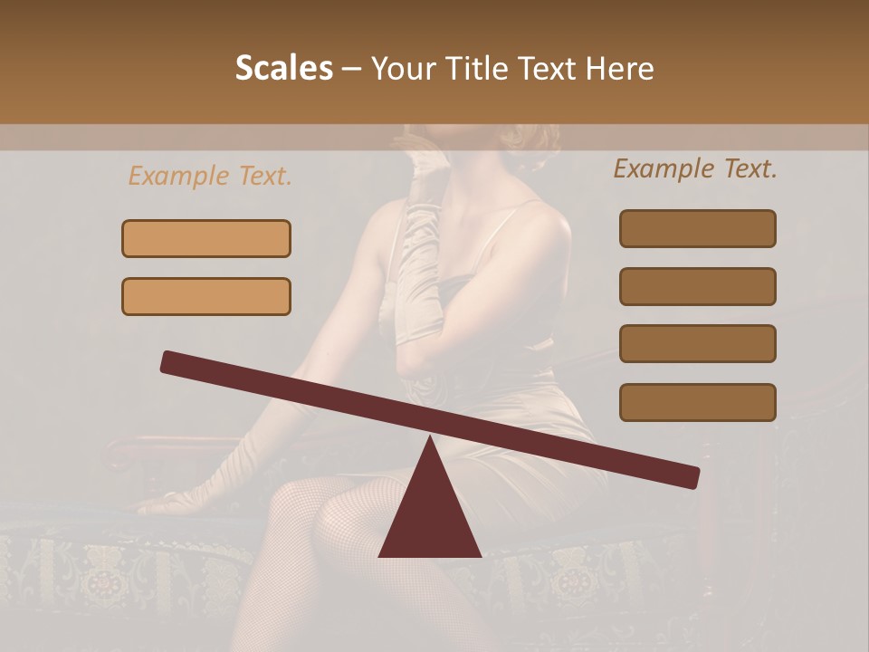 Fascinating Golden Portrait PowerPoint Template