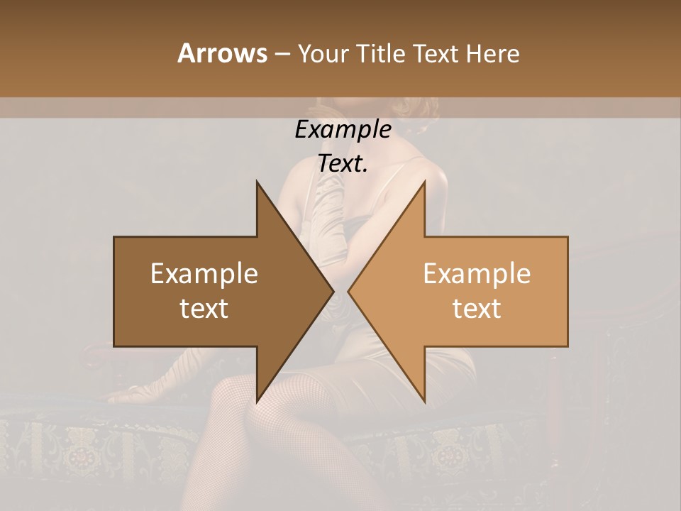 Fascinating Golden Portrait PowerPoint Template