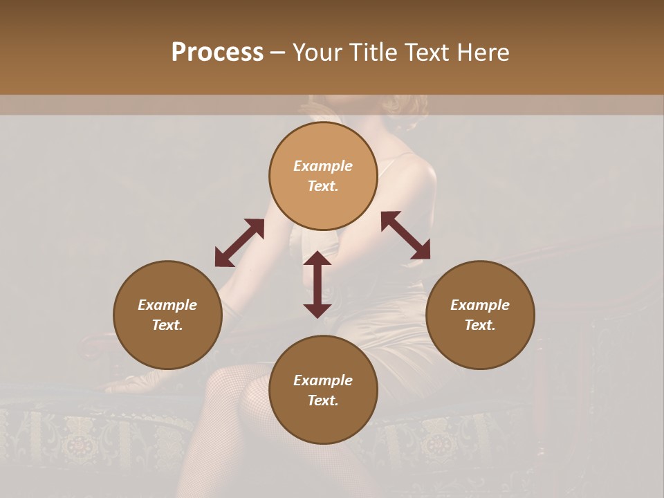 Fascinating Golden Portrait PowerPoint Template