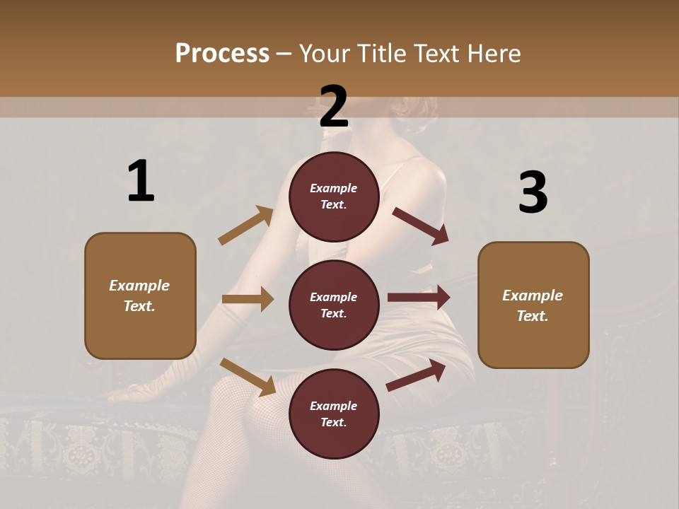 Fascinating Golden Portrait PowerPoint Template