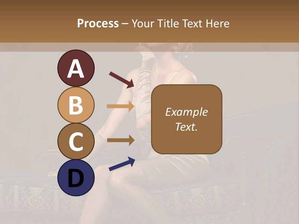 Fascinating Golden Portrait PowerPoint Template