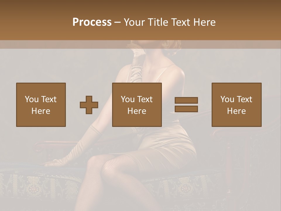 Fascinating Golden Portrait PowerPoint Template