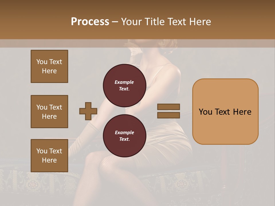 Fascinating Golden Portrait PowerPoint Template