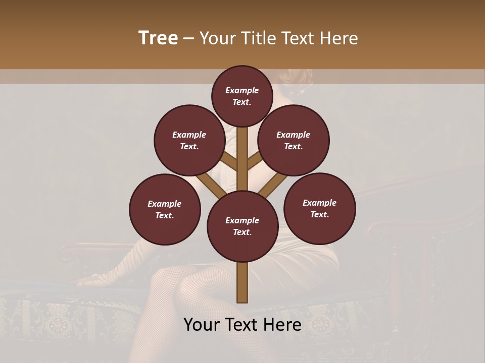 Fascinating Golden Portrait PowerPoint Template