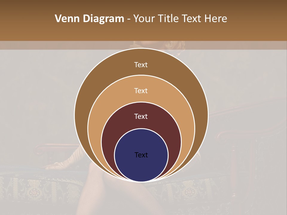 Fascinating Golden Portrait PowerPoint Template