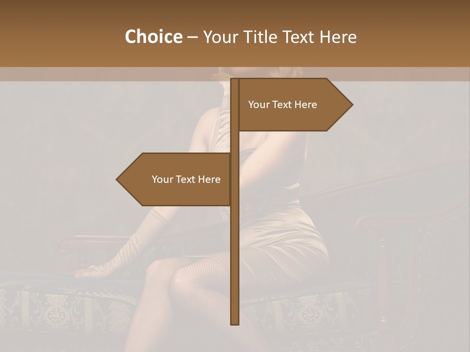 Fascinating Golden Portrait PowerPoint Template