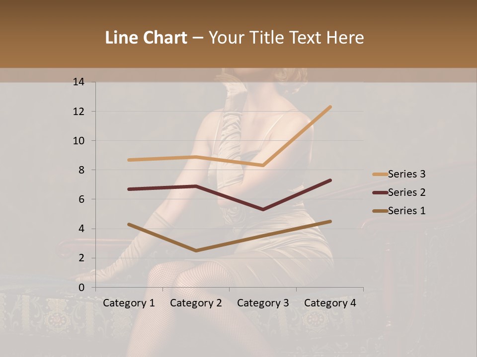Fascinating Golden Portrait PowerPoint Template