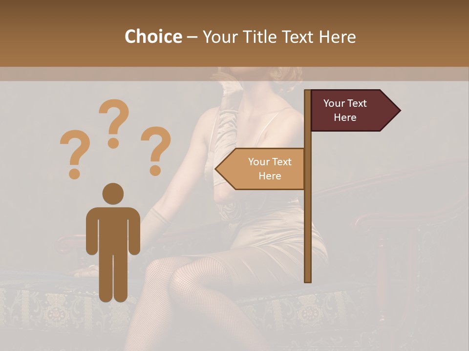 Fascinating Golden Portrait PowerPoint Template