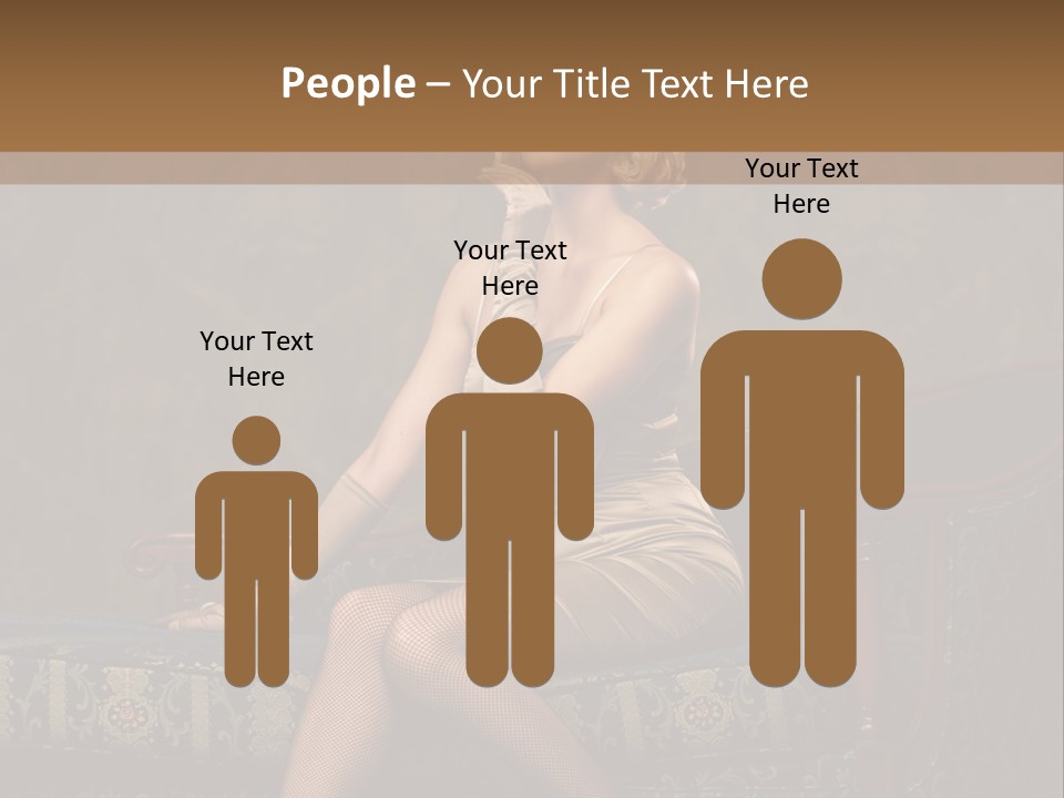 Fascinating Golden Portrait PowerPoint Template