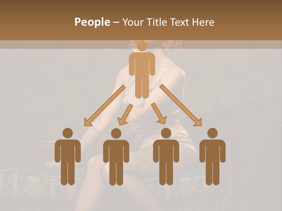 Fascinating Golden Portrait PowerPoint Template
