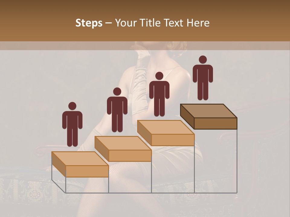 Fascinating Golden Portrait PowerPoint Template