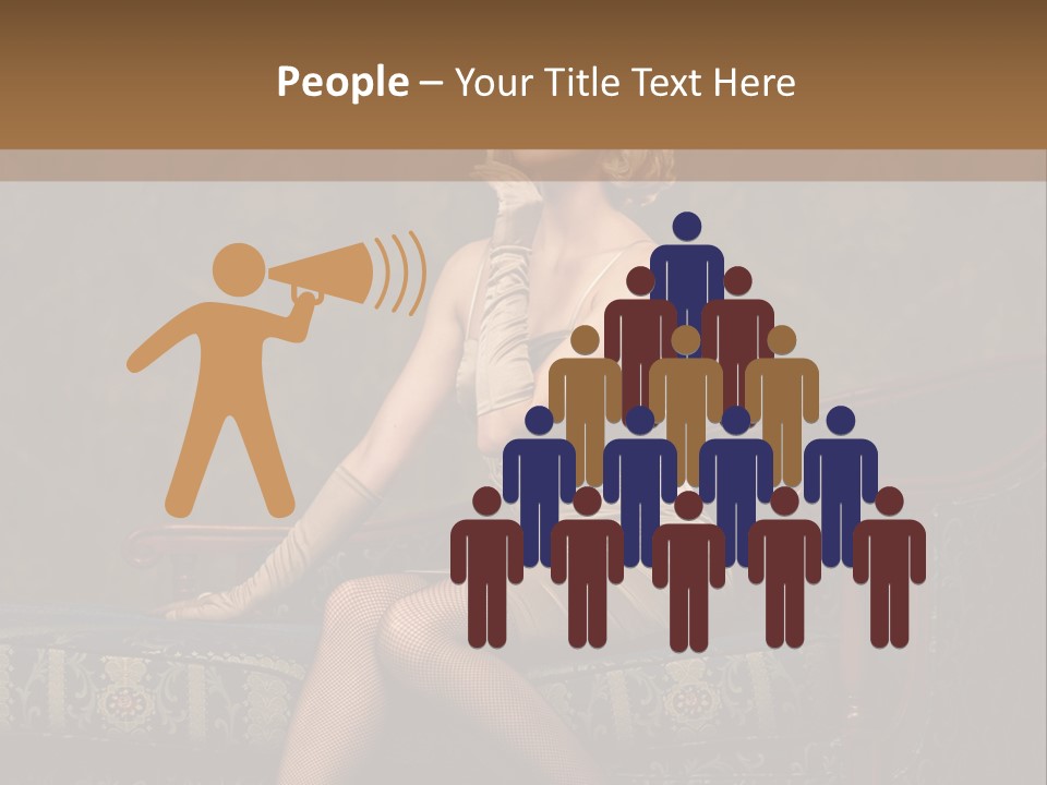 Fascinating Golden Portrait PowerPoint Template