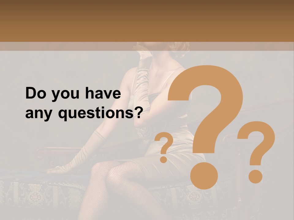 Fascinating Golden Portrait PowerPoint Template