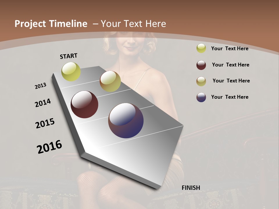 Female Make Up Woman PowerPoint Template