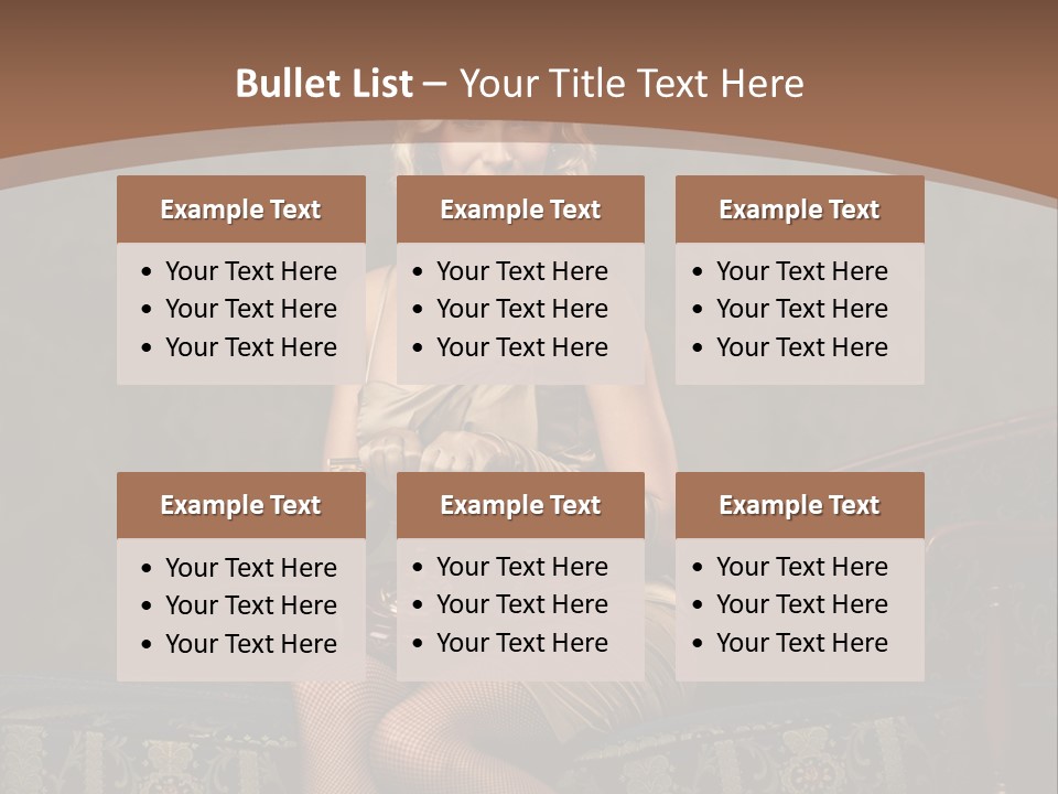 Female Make Up Woman PowerPoint Template