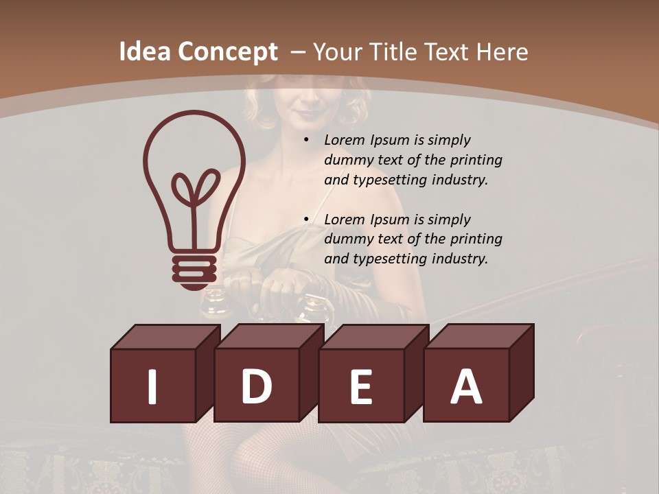 Female Make Up Woman PowerPoint Template