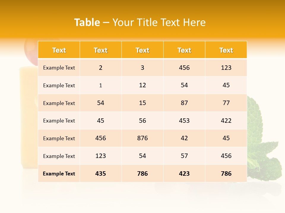 Leaf Product Still Life PowerPoint Template