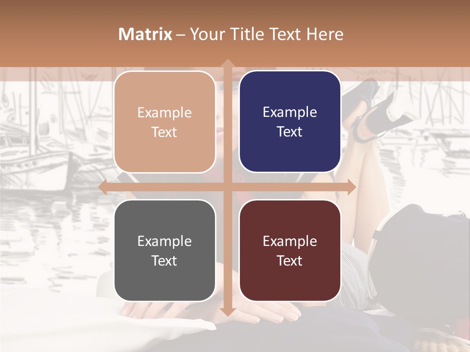 Natural Pose European PowerPoint Template