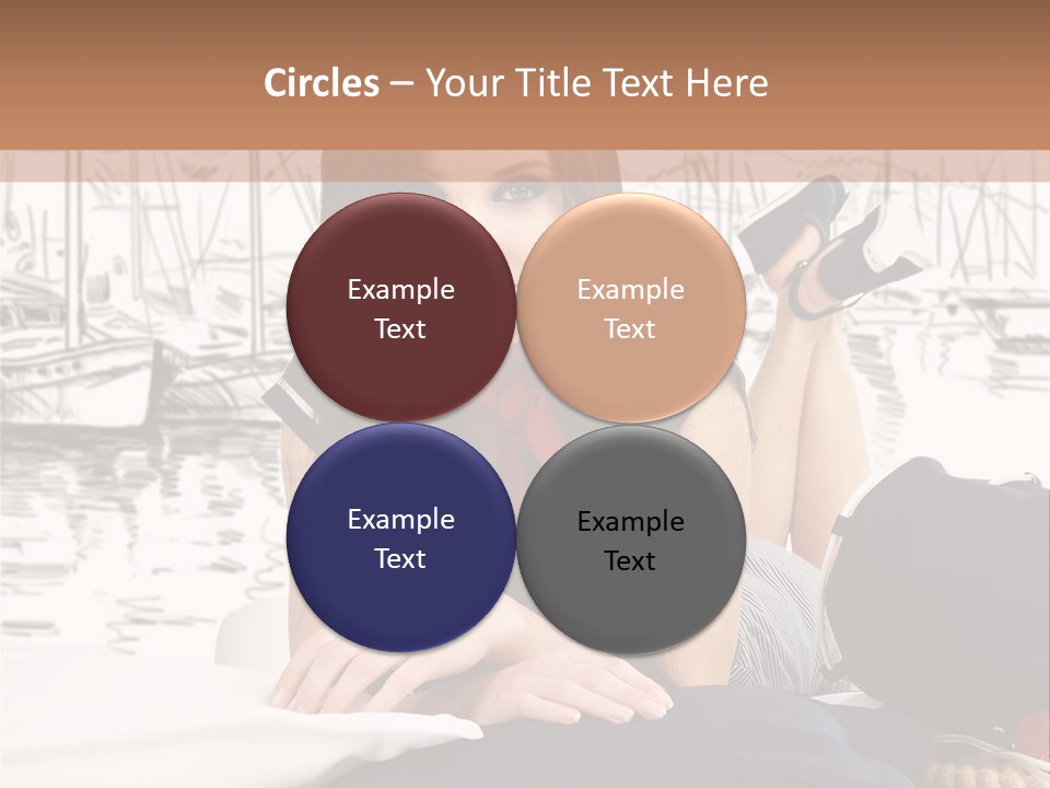 Natural Pose European PowerPoint Template