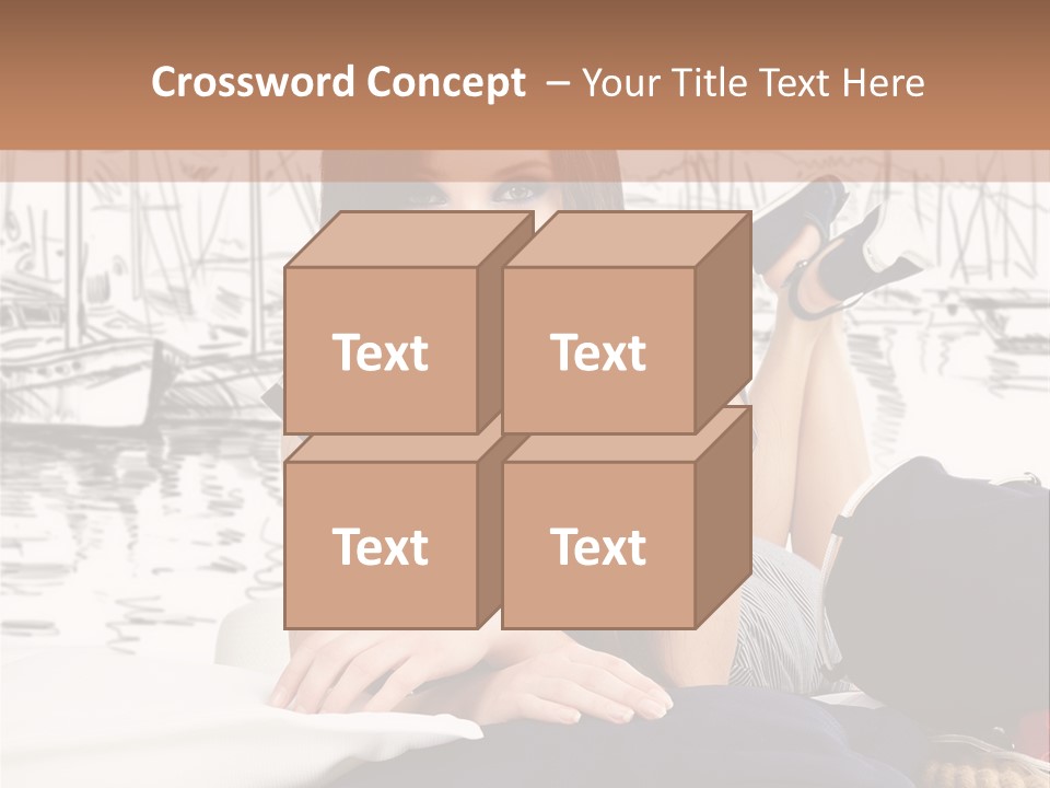 Natural Pose European PowerPoint Template