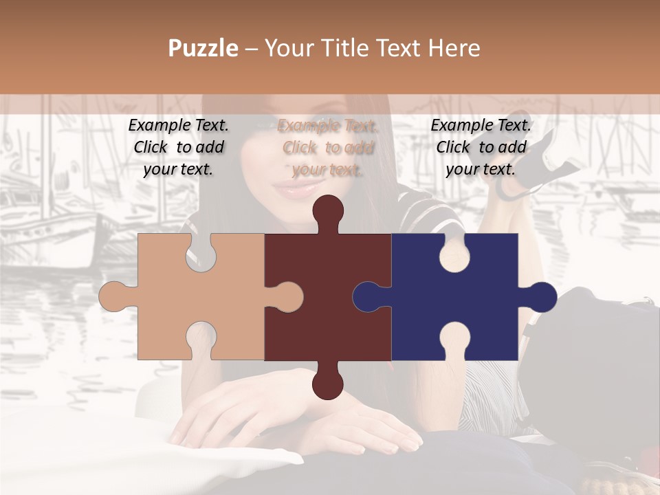 Natural Pose European PowerPoint Template