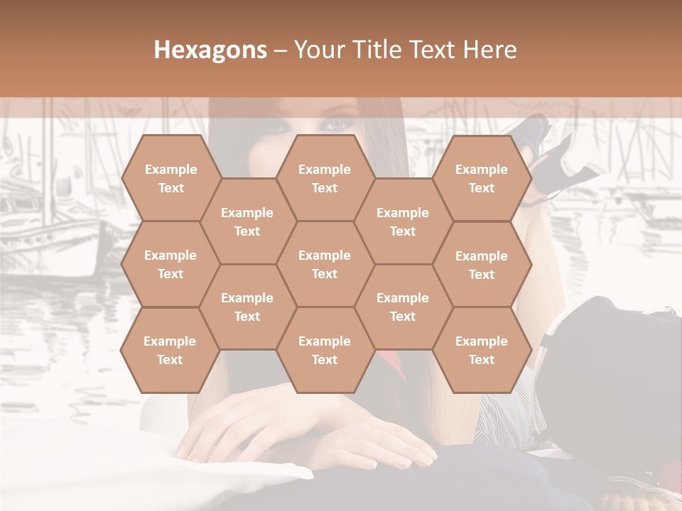 Natural Pose European PowerPoint Template