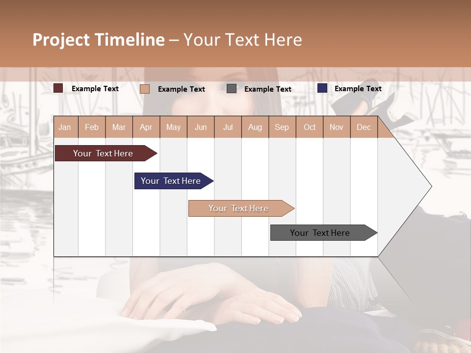 Natural Pose European PowerPoint Template