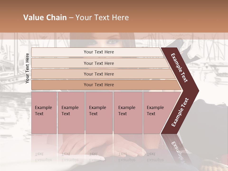 Natural Pose European PowerPoint Template