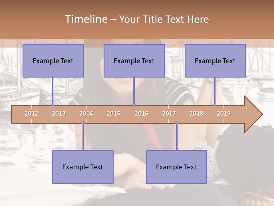 Natural Pose European PowerPoint Template