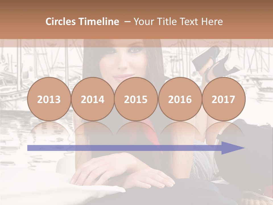 Natural Pose European PowerPoint Template