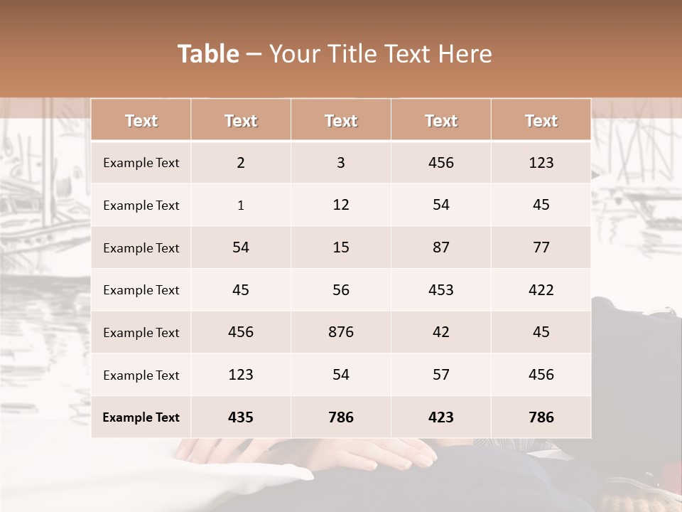 Natural Pose European PowerPoint Template
