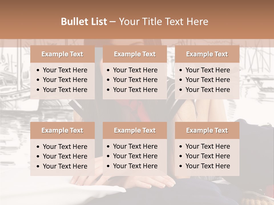 Natural Pose European PowerPoint Template