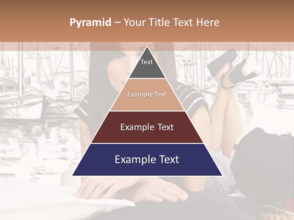 Natural Pose European PowerPoint Template